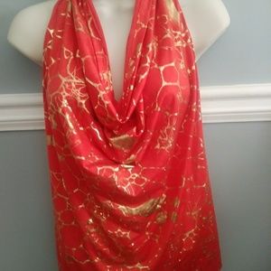 Vicci Vicci Orange/Gold Top Size M